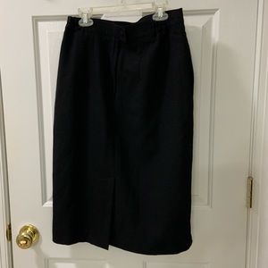 Black wool skirt, size 10.